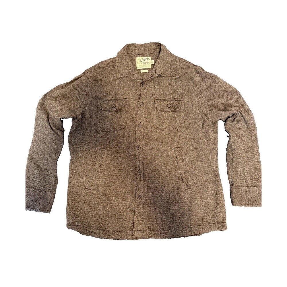 Grayers Outdoor Flannel Shacket Men's XL Brown Heavyweight Cold Weather Rated